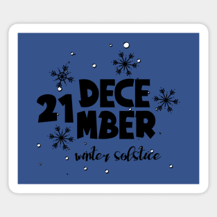 Hello Winter December 21 Winter Solstice Sticker